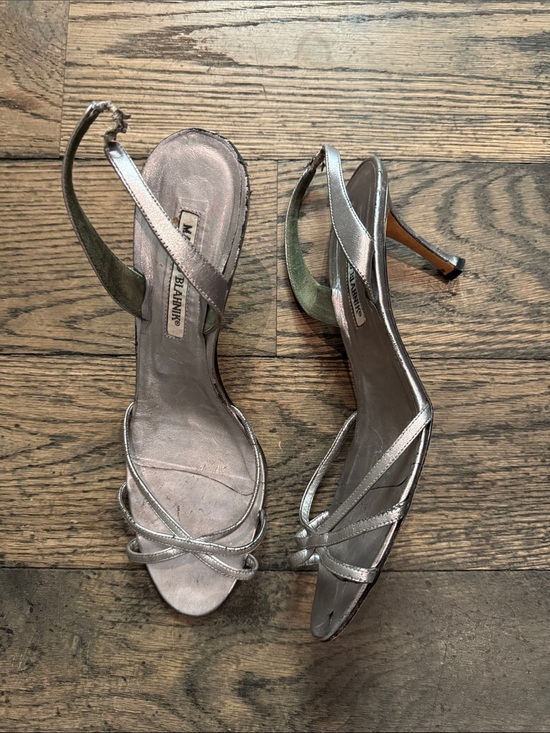 Manolo Blahnik Shoes - Silver manolo sandal